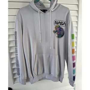 Vintage Hyper Space NASA Hooded Sweatshirt Hoodie Astronaut Size S